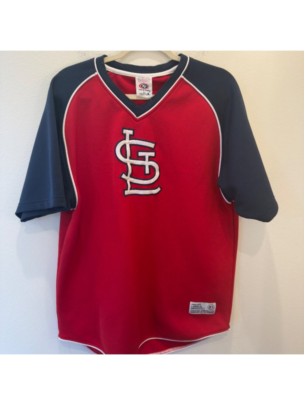 MLB Genuine Merch True Fan St. Louis Cardinal SS Red Embroider Logo Jersey Large